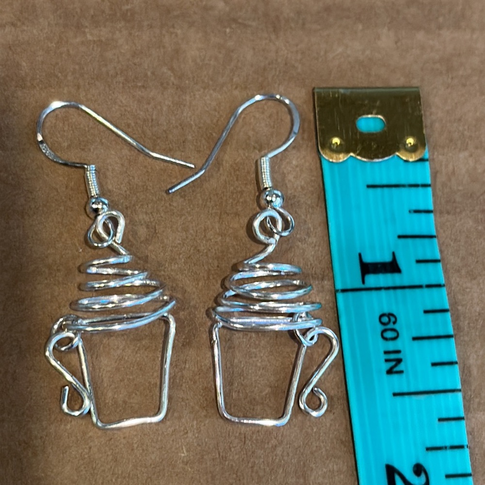 Silver Wire Handmade Coffee Cup Whip Cream - Picture 1 of 7